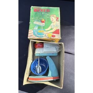 1950s ALPS Japanese Made Tin Junior Stand Mixer Juicer Beater Battery Operated